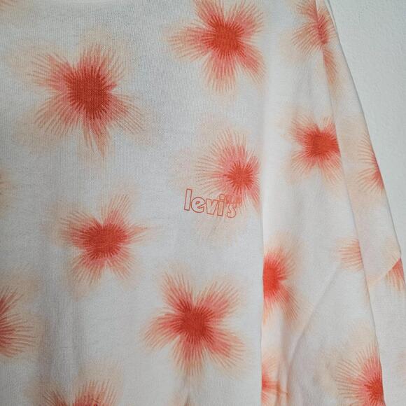 NWT Levi's Women's Coral Floral Sweatshirt Size XL - Picture 3 of 8